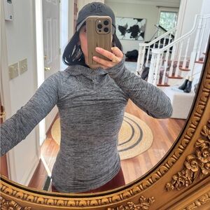 Athleta Charcoal Long Sleeve Top